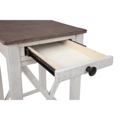 Adalane Side Table White/Gray - Signature Design By Ashley -Baxton Studio Sale Shop GUEST 0a84de51 f090 4681 b7f1 bdf87c67bb46