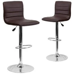 Emma And Oliver Modern Vinyl Adjustable Height Barstool With Horizontal Stitch Back, Set Of 2 34 Emma And Oliver Modern Vinyl Adjustable Height Barstool With Horizontal Stitch Back, Set Of 2 -Baxton Studio Sale Shop GUEST 0ad48c18 c4a4 4950 9665 41b1af710c23