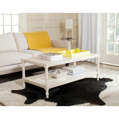 Bela Coffee Table - White - Safavieh 1 Bela Coffee Table - White - Safavieh