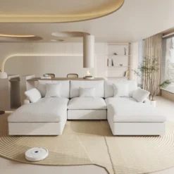 Cloud Couch Modular Sectional Sofa,119.29" U Shaped Couch, Oversized Down Filled Convertible Wide Seater,3 Seater With 2 Ottomans For Living Room Set 29 Cloud Couch Modular Sectional Sofa,119.29" U Shaped Couch, Oversized Down Filled Convertible Wide Seater,3 Seater With 2 Ottomans For Living Room Set -Baxton Studio Sale Shop GUEST 0b4034ec fc41 4f13 ad92 88f8c85587fe