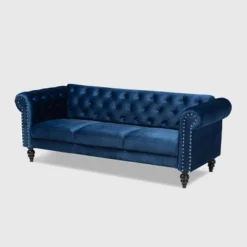 Emma Velvet Upholstered Button Tufted Chesterfield Sofa - Baxton Studio -Baxton Studio Sale Shop GUEST 0b5ed9c7 9e28 4e21 bbc4 86fbf3d92d20