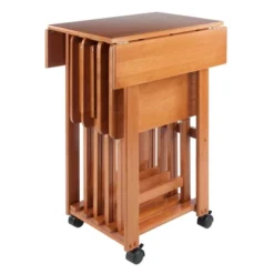 5pc Set Sophia Snack Tables Teak - Winsome