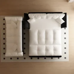 GDFStudio Lockbourne 74.8" Pull Out Velvet Tufted Sofa Bed, 3-in-1 Convertible -Baxton Studio Sale Shop GUEST 0c070a23 7dc4 4362 84c8 9975466cc5d7