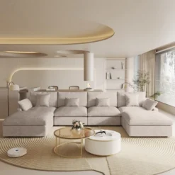 Wjshome Cloud Couch Modular Sectional Sofa, 156" U Shaped Couch,Oversize Convertible Wide Seater With 2 Ottomans,Covers Washable&Replaceable 30 Wjshome Cloud Couch Modular Sectional Sofa, 156" U Shaped Couch,Oversize Convertible Wide Seater With 2 Ottomans,Covers Washable&Replaceable -Baxton Studio Sale Shop GUEST 0c0d13b3 6f8e 4bcb 8022 e74ba84338a1