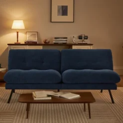 Dyonery 72" Morden Folding Loveseat With 6.7" Thick Removable Cushion For Living Plush Terry Cloth Convertible Futon Sofa Bed With Adjustable Backres -Baxton Studio Sale Shop GUEST 0c196464 69ce 4b54 a15f 726b230b59c0