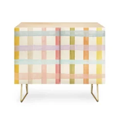Gigi Rosado Pastel Plaid Credenza - Deny Designs -Baxton Studio Sale Shop GUEST 0c303eee 86b6 4949 811e 9097ffb81deb