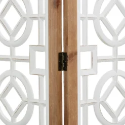 Farmhouse Wood Patterned Room Divider Screen White - Olivia & May -Baxton Studio Sale Shop GUEST 0c3fef41 7b49 42f1 925d 36087b834ce7