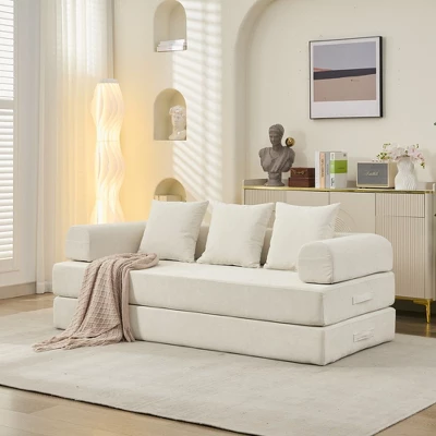 NicBex Folding Mattress Floor Sofa Bed With Convertible Foldable Design,2-Seater Futon Couch Sleeper Sofa For Living Room,Bedroom 5 NicBex Folding Mattress Floor Sofa Bed With Convertible Foldable Design,2-Seater Futon Couch Sleeper Sofa For Living Room,Bedroom - Image 5