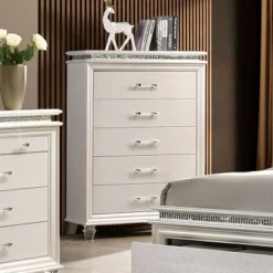 2pc Granite Nightstand And Chest Set Pearl White - HOMES: Inside + Out -Baxton Studio Sale Shop GUEST 0cdfb9e9 8e38 41b9 be67 275caa77cd81