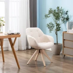 Upholstered Swivel Dining Armchair - Kinwell -Baxton Studio Sale Shop GUEST 0ce111d5 33ad 47de bd77 3106c06869d3