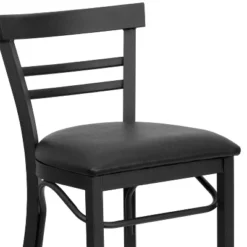 Emma And Oliver Two-Slat Ladder Back Black Metal Restaurant Dining Barstool -Baxton Studio Sale Shop GUEST 0d549f47 baee 4881 a7d3 d2c91dc57c14