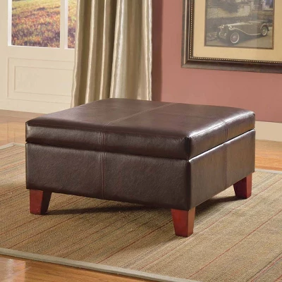 Luxury Large Square Storage Ottoman - HomePop 5 Luxury Large Square Storage Ottoman - HomePop - Image 5