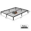 6 To 14 Inch Bed Frame With Under Bed Storage, Heavy Duty Metal Platform - Easy Assembly, No Box Spring Needed, Black