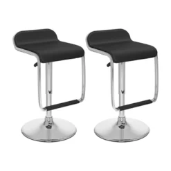 Set Of 2 Adjustable Barstool With Footrest - CorLiving -Baxton Studio Sale Shop GUEST 0e377152 8661 467c 8de9 a1c3bf0229ba