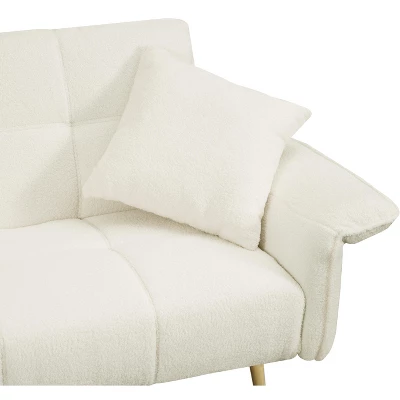 DOMETOUR 70.1 Inch Futon Sofa Bed For Living Room Bedroom, Convertible Sofa Bed Sleeper Loveseat With Armrests And 2 Pillows 6 DOMETOUR 70.1 Inch Futon Sofa Bed For Living Room Bedroom, Convertible Sofa Bed Sleeper Loveseat With Armrests And 2 Pillows - Image 6