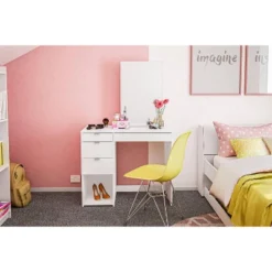 Joplin Vanity With Mirror White - Polifurniture -Baxton Studio Sale Shop GUEST 0edd86af 8705 4752 80d7 4a903f70db93