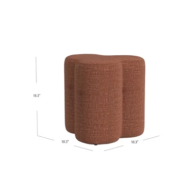 HomePop Clover Shaped Chenille Ottoman 6 HomePop Clover Shaped Chenille Ottoman - Image 6