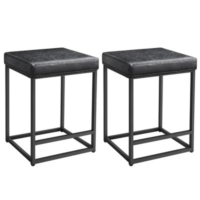 Yaheetech 24" H Backless Upholstered Bar Stools Set Of 2 For Kitchen Counter 8 Yaheetech 24" H Backless Upholstered Bar Stools Set Of 2 For Kitchen Counter - Image 8