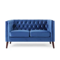 Holasek Contemporary Velvet Upholstered Tufted Loveseat - Christopher Knight Home -Baxton Studio Sale Shop GUEST 0fa40d94 84d9 4bde a98e c3ca1be2435e