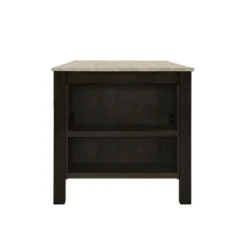 Farmhouse 5-Piece Wood Dining Table Set With 2-Tier Storage Shelves-ModernLuxe -Baxton Studio Sale Shop GUEST 0fbd657a 58a7 48a5 ab6d b633de7820fe