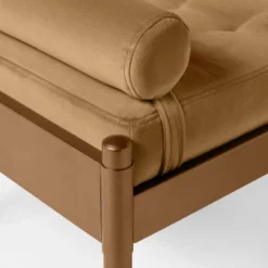 Bolster Tufted Bench Beige - Threshold™ Designed With Studio McGee: Velvet Upholstery, Powder-Coated Steel Legs, 225lb Capacity -Baxton Studio Sale Shop GUEST 0fe196f3 6717 4be8 84d9 6f75facc99ad