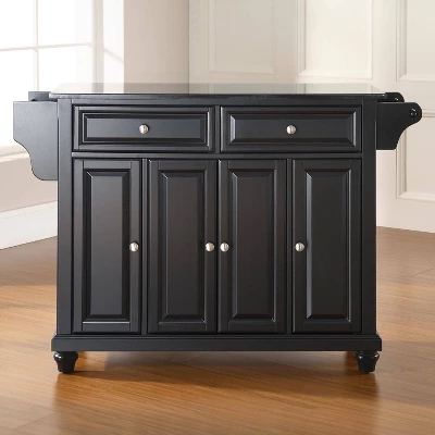 Cambridge Black Granite Top Full Size Kitchen Island/Cart - Crosley 1 Cambridge Black Granite Top Full Size Kitchen Island/Cart - Crosley