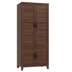 Armoire Wardrobe Closet With 4 Doors,72" Wooden Wardrobe Cabinet With Hanging Rod, Freestanding Tall Clothing Armoire Cabinet With Adjustable Shelves -Baxton Studio Sale Shop GUEST 10b97b26 1887 4cc0 86c3 8cb8ee596b3c 1