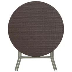 Emma And Oliver 2.6-Foot Round Brown Rattan Plastic Folding Table - Outdoor Event Table 15 Emma And Oliver 2.6-Foot Round Brown Rattan Plastic Folding Table - Outdoor Event Table -Baxton Studio Sale Shop GUEST 10c41335 48e6 41b6 b609 2dcdc4a5710c