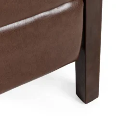 Fernhill Mid Century Modern Faux Leather Upholstered Pushback Recliner Dark Brown/Dark Espresso - Christopher Knight Home -Baxton Studio Sale Shop GUEST 10ec81c1 aa92 4704 97d2 86b87778980f