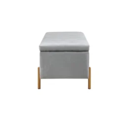 Charmaine Upholstered Storage Bench With Gold Metal Legs Gray - Madison Park -Baxton Studio Sale Shop GUEST 10efc8c1 b9cc 4980 bb39 32deee5ee4a1