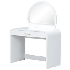 40"W Dressing Table Vanity Table Makeup Table With Touch Screen Lighted Mirror And Large Drawe - ModernLuxe 18 40"W Dressing Table Vanity Table Makeup Table With Touch Screen Lighted Mirror And Large Drawe - ModernLuxe -Baxton Studio Sale Shop GUEST 1140b4e8 e685 4f4f b2aa b33861f0d100