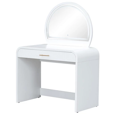 40"W Dressing Table Vanity Table Makeup Table With Touch Screen Lighted Mirror And Large Drawe - ModernLuxe 8 40"W Dressing Table Vanity Table Makeup Table With Touch Screen Lighted Mirror And Large Drawe - ModernLuxe - Image 8