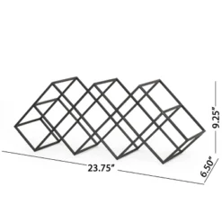 Mcclellan Modern Industrial 7 Bottle Tabletop Wine Rack Black - Christopher Knight Home -Baxton Studio Sale Shop GUEST 114a9b17 34e7 43b0 bcd5 1b390b898e73