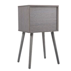 Resenkos Set Of 2 Bedside Table With Two Drawer Storage Design For Living Room Sofa - Gray, Night Stand -Baxton Studio Sale Shop GUEST 114f80a8 accd 40d7 b9b7 e76262f6eaf7