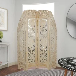 Eclectic Wood Room Divider Screen White - Olivia & May -Baxton Studio Sale Shop GUEST 117567a7 6a01 459b 9403 79ec1b43f36d