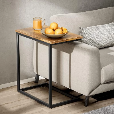 Pipishell C Shaped End Table 27 Inches High, Side Table For Couch Slide Under, C Table Sofa Side End Table For Living Room 1 Pipishell C Shaped End Table 27 Inches High, Side Table For Couch Slide Under, C Table Sofa Side End Table For Living Room