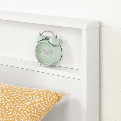 Full/Queen Kanagane Headboard With Shelf Pure White - South Shore 3 Full/Queen Kanagane Headboard With Shelf Pure White - South Shore - Image 3
