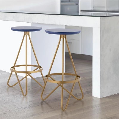 JONATHAN Y Spiroa Modern Industrial Metal Backless Circular Bar Stool 8 JONATHAN Y Spiroa Modern Industrial Metal Backless Circular Bar Stool - Image 8
