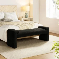 Johannes 58.5"W Transitional Bedroom Upholstered Bench | ARTFUL LIVING DESIGN