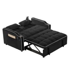 Lycvki Versatile Adjustable Velvet Pull-Out Sleeper Sofa Bed And Side Pockets -Baxton Studio Sale Shop GUEST 126939a5 bd23 49f8 a92c f6516932c7b9