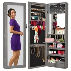 Best Choice Products Hanging Mirror Jewelry Armoire, Door Or Wall Mounted Cabinet W/ LED Lights, Lock 28 Best Choice Products Hanging Mirror Jewelry Armoire, Door Or Wall Mounted Cabinet W/ LED Lights, Lock -Baxton Studio Sale Shop GUEST 131378ab 1e54 40a5 8b24 826b038ac88f