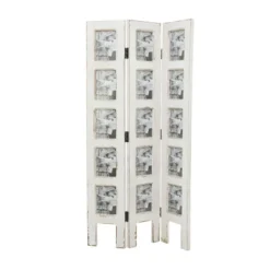 Farmhouse Chinquapin Wood Rectangle Room Divider Screen White - Olivia & May -Baxton Studio Sale Shop GUEST 13287200 3cfc 4ab7 9777 329b7100d97d
