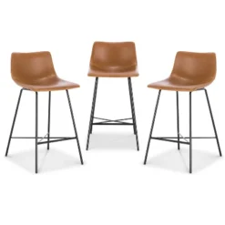 Set Of 3 24" Phillip Counter Height Barstools - Poly & Bark 13 Set Of 3 24" Phillip Counter Height Barstools - Poly & Bark -Baxton Studio Sale Shop GUEST 1347bc1f 8fb0 40da 8e41 ceffbccad503