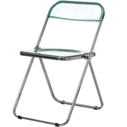 Fabulaxe Acrylic Folding Party Transparent Chair With Double Hinged Back | Indoor Outdoor Portable Commercial Seat With Silver Metal Frame For Home, Office, Wedding Party, Picnic, And Kitchen Dining -Baxton Studio Sale Shop GUEST 13569bf7 c744 4639 b31a 6a2266e401dd
