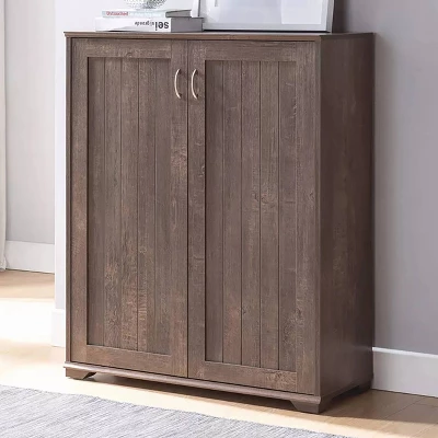 Moi Accent Storage Cabinet Walnut Oak - MiBasics 1 Moi Accent Storage Cabinet Walnut Oak - MiBasics