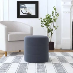 Round Upholstered Ottoman - HomePop 19 Round Upholstered Ottoman - HomePop -Baxton Studio Sale Shop GUEST 1360ac77 9a0a 4b99 a8dc adfad207a4c5