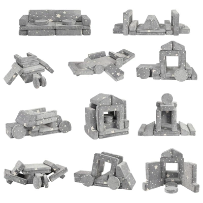 Modular Kids Couch For Toddler Playroom, Bedroom Imaginative Furniture, Kids Sofa For Playing, Sleeping, Toddler Girls And Boys, Grey 3 Modular Kids Couch For Toddler Playroom, Bedroom Imaginative Furniture, Kids Sofa For Playing, Sleeping, Toddler Girls And Boys, Grey - Image 3