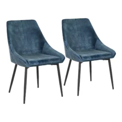 Set Of 2 Diana Contemporary Dining Chairs Metal And Velvet - LumiSource -Baxton Studio Sale Shop GUEST 1454356d 79b7 45b3 97a6 b312bce6dae2