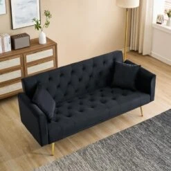 Sapphtopaz 71 Inch Convertible Loveseat Sofa Modern 2-Seat Velvet Upholstered Sleeper Sofa Couch Adjustable Sofa Bed For Living Room,Bedroom -Baxton Studio Sale Shop GUEST 158e7cc1 99ef 4d52 9a03 532d5ab2950c