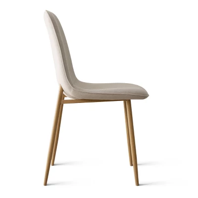 Oslo Modern Design Dining Chair Set Of 4 And 8, Linen Dining Chair With Oak Metal Legs, Indoor Furniture - Maison Boucle 2 Oslo Modern Design Dining Chair Set Of 4 And 8, Linen Dining Chair With Oak Metal Legs, Indoor Furniture - Maison Boucle - Image 2